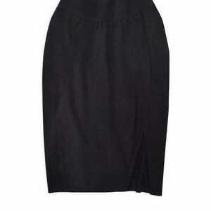 Saks Fifth Avenue Elegant Black Pencil Cashmere Skirt